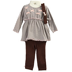 Minibasix Infant Girl's 3-piece Dress Outfit