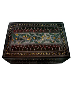 Hand-etched Lacquer Jewelry Box