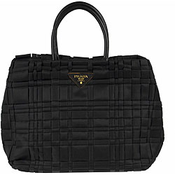 Prada Medium Woven Nylon Tote Bag