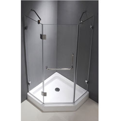Vigo Frameless Shower Enclosure and Base