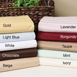 Egyptian Cotton 650 Thread Count Olympic Queen Striped Sheet Set