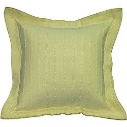 Decorative Striped Beige Cotton Cushion Cover.