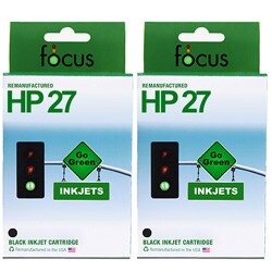 HP 27 2-pack Black Ink Cartridge (Remanufactured)