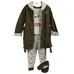 Rumble Tumble Toddler Boy's 4-piece Pajama Set