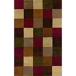 Hand-loomed Chocolate Wool Rug (5' x 7'9)