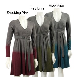 Pathway Women's Dip-dyed Knit V-neck Dress