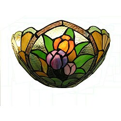 Tiffany-style Tulip Wall Sconce
