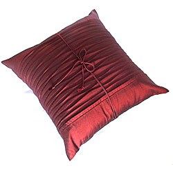 Decorative Pleated Purple Cotton Cushion Cover.