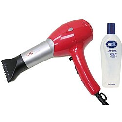 Farouk CHI Turbo 1300-watt Low EMF Hair Dryer and Bioplus Sosilk Drops 12 oz