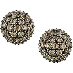 14k Gold 2 1/3ct TDW Champagne Diamond Earrings
