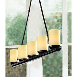 Linear 5-light Solid Wood Chandelier