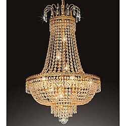 Gold Clear Crystal 11-light Chandelier