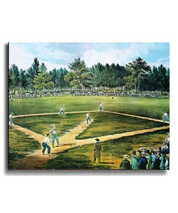 Currier & Ives Game of Baseball Canvas Art