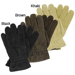 Isotoner Men's Fleece-lined Suede Leather Gloves