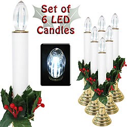 Individual Battery-operated LED Candle Lights (Set of 6)