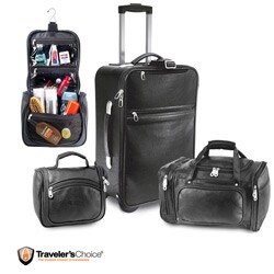 G Pacific Koskin  Leather 3-piece Carry-on Luggage Set