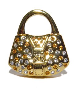 Juju Palais Gold Purse with Swarovski Crystals
