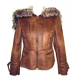 Regent Park Women's Distressed Faux Shearling Jacket