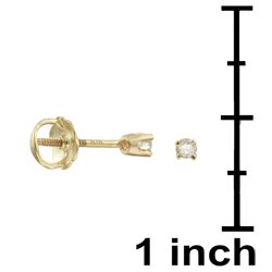 10k Gold Child's Diamond Stud Earrings