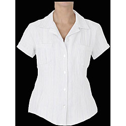 Women's White Camp Shirt (Guatemala)