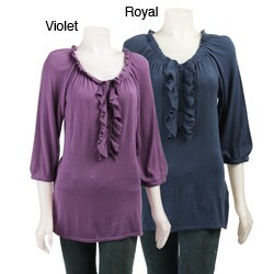 Style Fusion Women's Ruffle-front Sweater