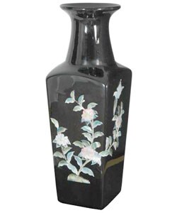 Black Square Porcelain Vase (China)