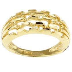 Caribe 14k Gold over Silver Multi-band Ring