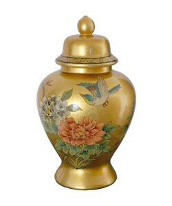 Gold Temple Porcelain Jar (China)