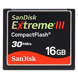 SanDisk 16 GB Extreme III Compact Flash Card