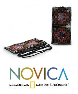 Pair of 'Distant Lands' Cotton Cell Phone Carriers (Thailand)