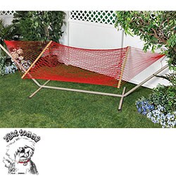 PHAT TOMMY Hand-Woven Wide Hammock- Red