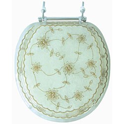 Pearl White Polyresin Toilet Seat