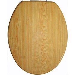 Elongated Molded Wood Solid Toilet Seat