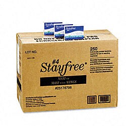 Classic Playtex Stayfree Maxipads (250 per Box)