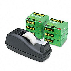 Scotch Magic Tape and Dispenser (Pack of 6 Rolls)