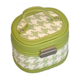 Small Oval Leather Jewelry Box