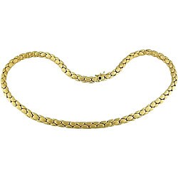 14k Yellow Gold Cobra Necklace with Onyx Clasp