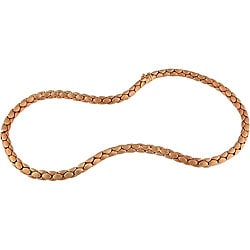 14k Pink Gold Cobra Necklace with Onyx Clasp