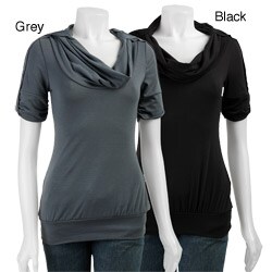 Threads Women's Cowl-neck Snap-shoulder Top