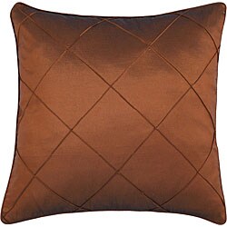 Decorative Diamond-patterned Brown Cushion Cover