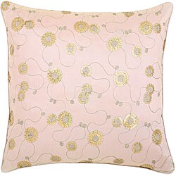 Decorative Floral Swirls Beige Cushion Cover
