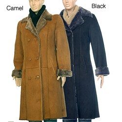 Aston Women's Double-breasted Shearling Coat