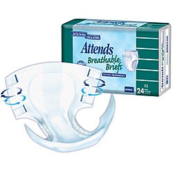 Attends Breathable Extra-absorbent Large Briefs (Case of 72)