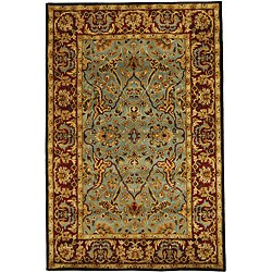 Handmade Heritage Traditional Blue/ Red Wool Rug (6' x 9')