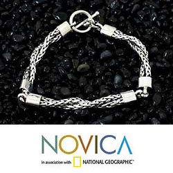 Stelring Silver 'Cosmic Paths' Bracelet (Indonesia)