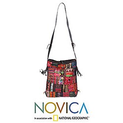 Cotton 'Hill Tribe Patchwork' Shoulder Bag (Thailand)