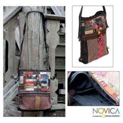 Hemp and Cotton 'Lanna Patchwork' Shoulder Bag (Thailand)