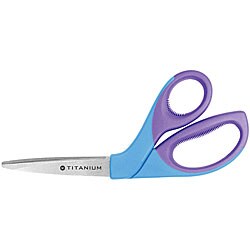 Blooms Blue and Lavender 8-inch Titanium Shears