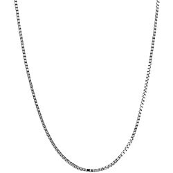 10k White Gold Adjustable Box Chain