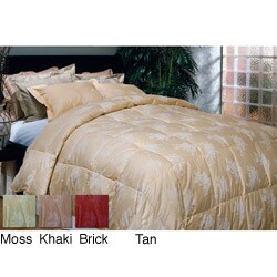 Jacquard Floral 245 Thread Count Down Comforter Set